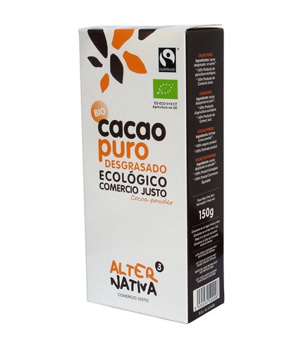 Producto CACAO PURO DESGRASADO BIO 150 gr